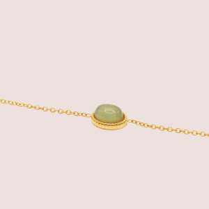 green dainty bracelet