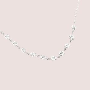 star choker necklace in silver