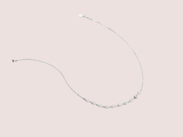 star choker necklace in silver