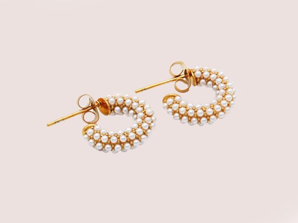 pearl hoop earrings