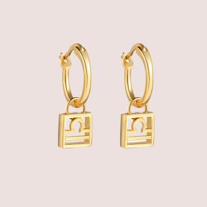 libra constellation earrings