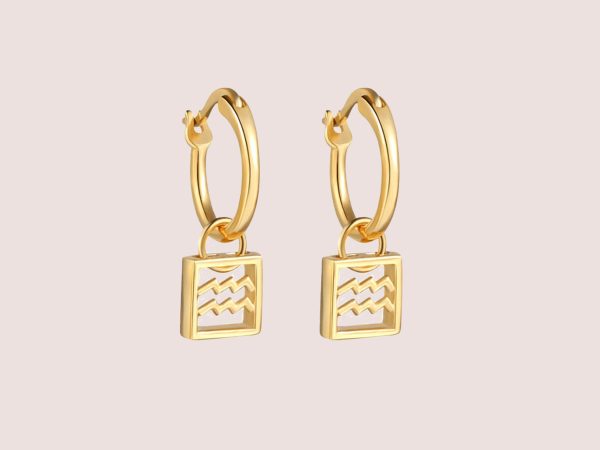 Aquarius constellation earrings