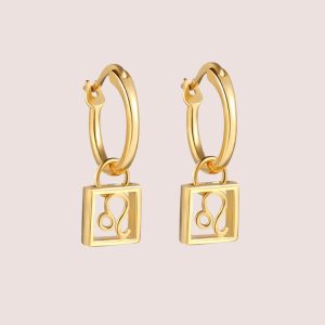 leo constellation earrings