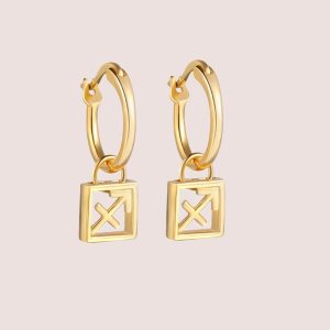 Sagittarius huggie earrings