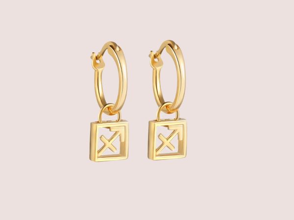 Sagittarius huggie earrings