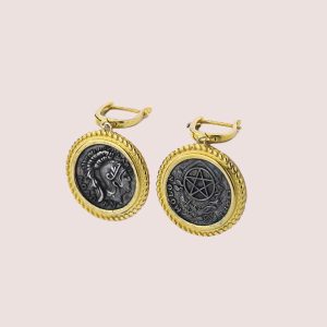 vintage medallion earrings