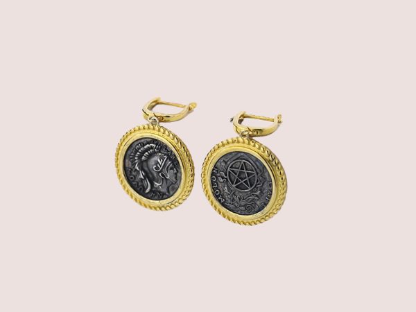 vintage medallion earrings