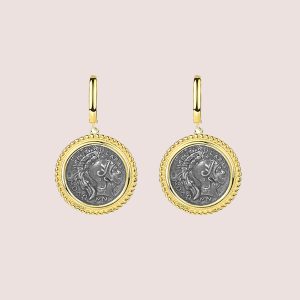 vintage medallion earrings