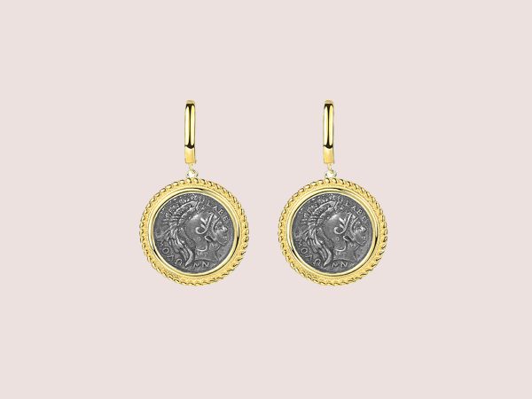 vintage medallion earrings