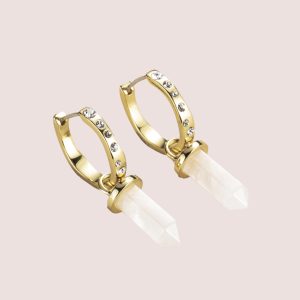 crystal hoop earrings