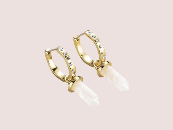 crystal hoop earrings