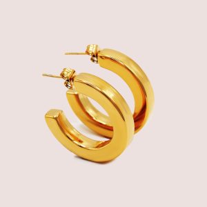 chunky gold hoop earrings