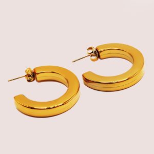 chunky gold hoop earrings