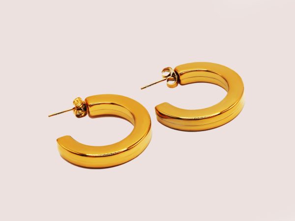 chunky gold hoop earrings