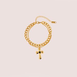 cross charm bracelet