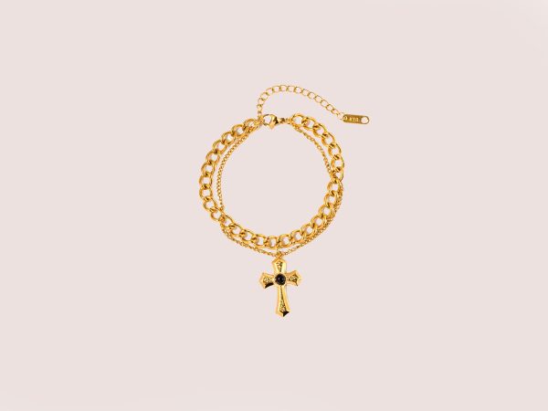 cross charm bracelet