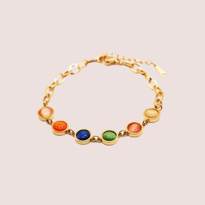 multi-coloured bracelet