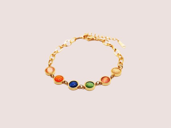 multi-coloured bracelet