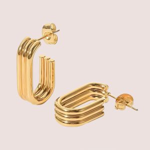 18k gold waterproof earrings