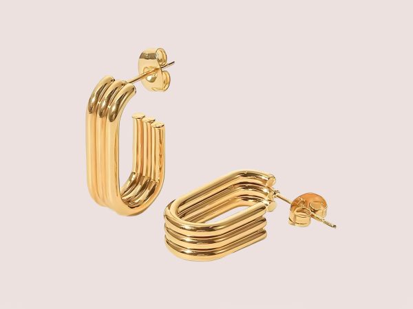 18k gold waterproof earrings