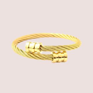 18k gold twist bracelet