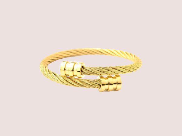 18k gold twist bracelet