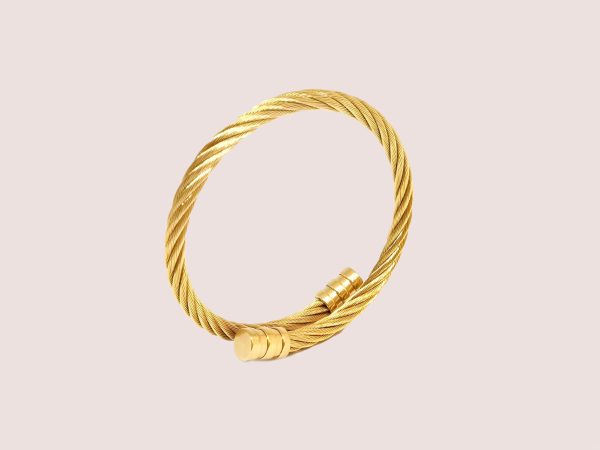 18k gold twist bracelet