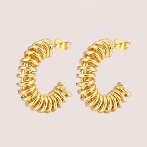 18k gold spiral earrings