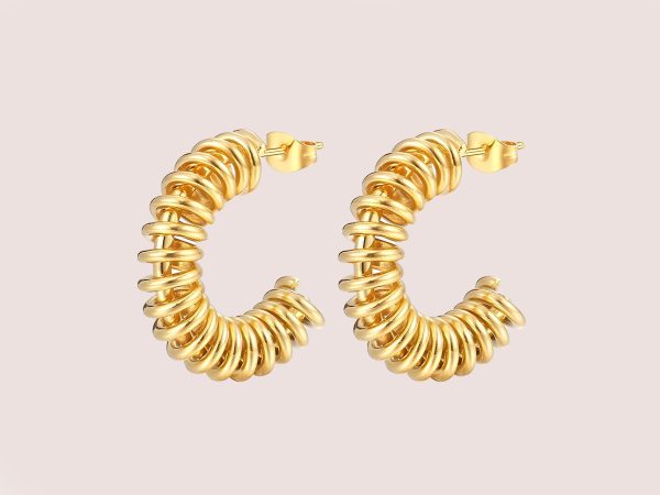 18k gold spiral earrings