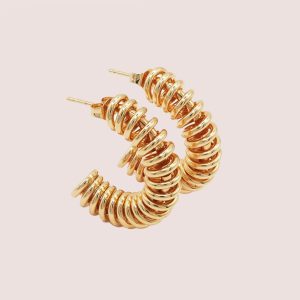 18k gold spiral earrings