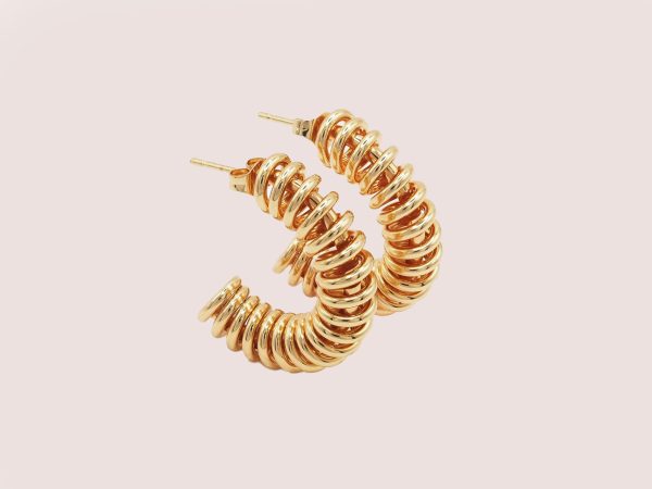 18k gold spiral earrings