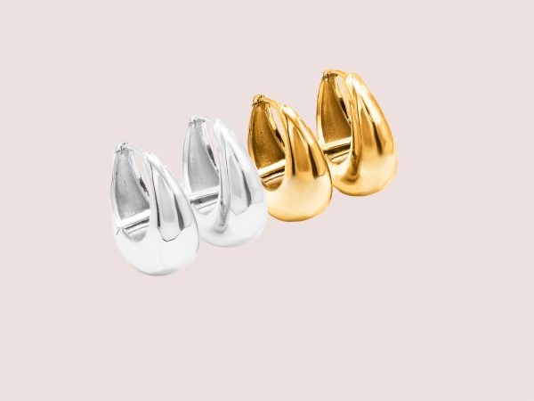 oblong hoop earrings