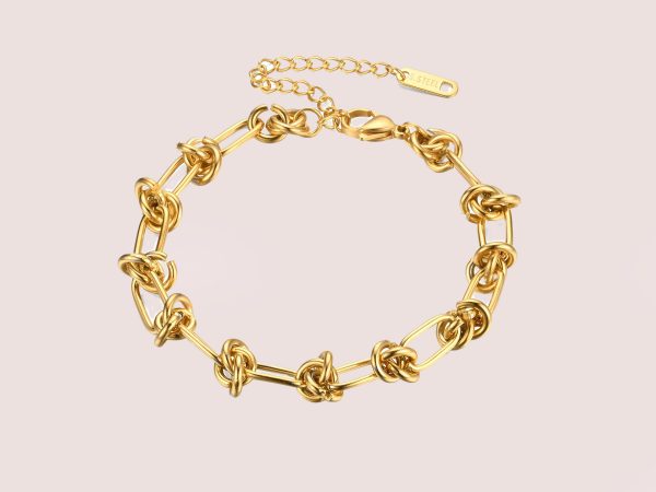 gold knot 18k gold bracelet