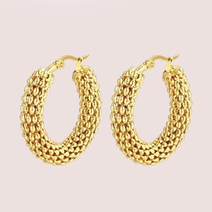 18k gold hoop earrings