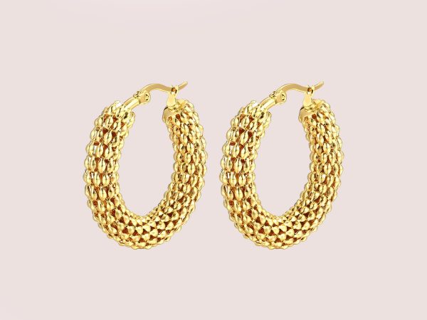 18k gold hoop earrings