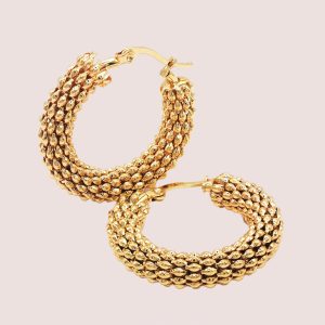 18k gold hoop earrings