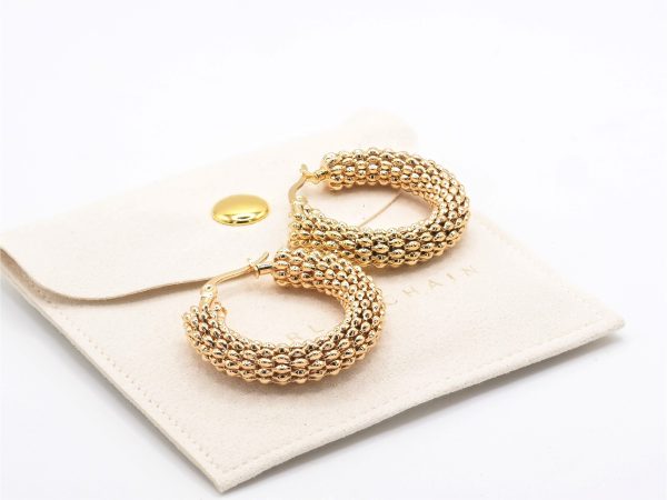 18k gold hoop earrings