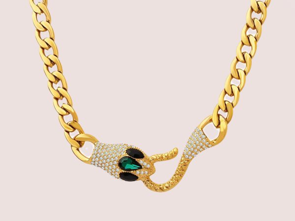 gold snake necklace