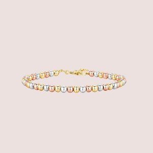 multi-coloured beaded bracelet