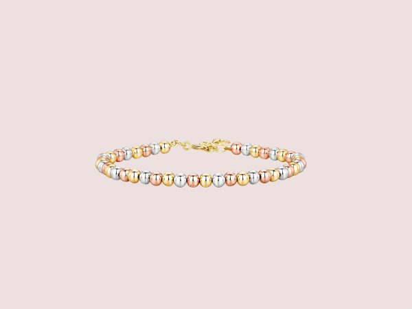 multi-coloured beaded bracelet