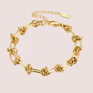 gold knot bracelet