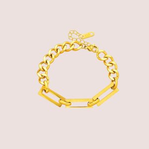 rectangle link bracelet