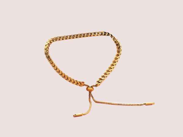 gold adjustable ball bracelet