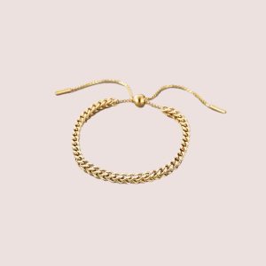 gold adjustable ball bracelet