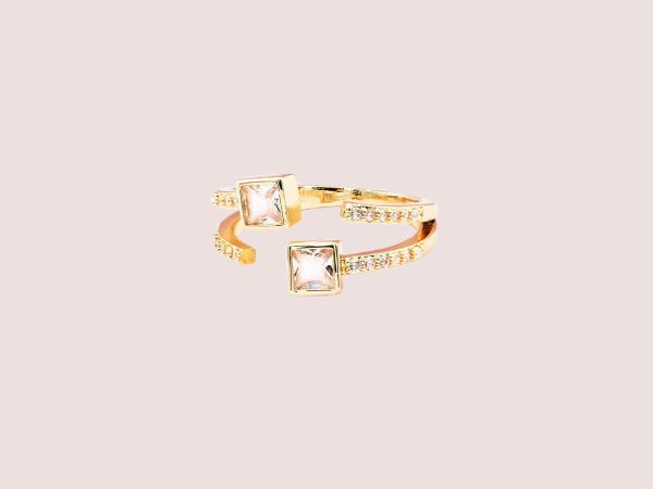 Adjustable Cubic Zirconia Ring