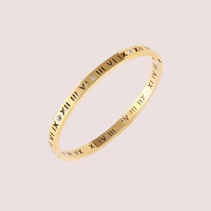 numerical bangle gold