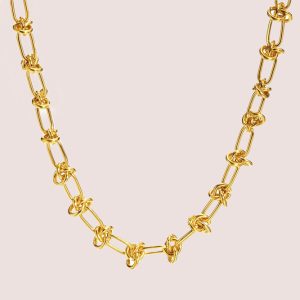 gold knot necklace