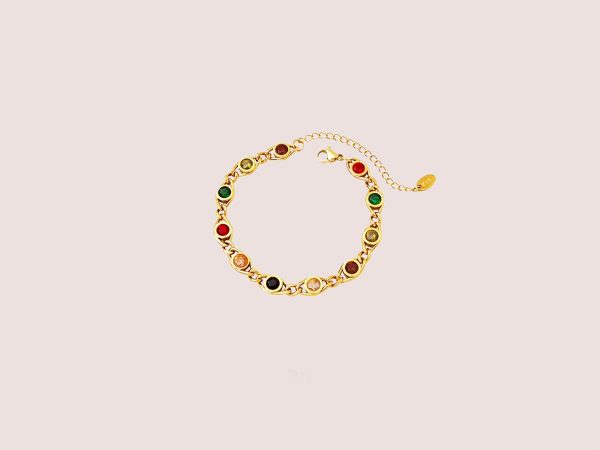 multi coloured gem bracelet