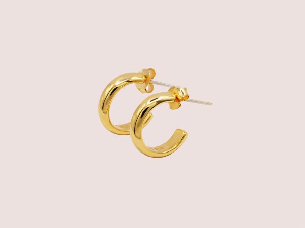 925 sterling silver hoops 18k gold