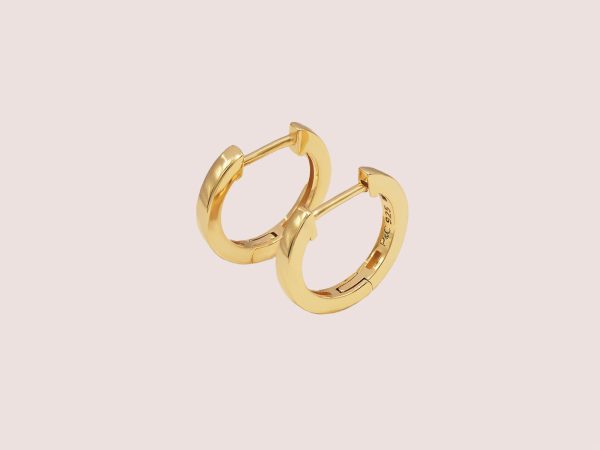 18k gold plated mini huggie earrings